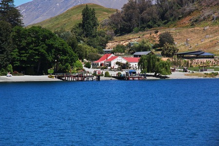 Ship Earnslaw in Queenstown city, New Zealandの写真素材