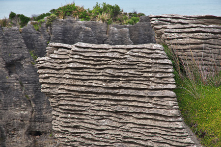 Punakaiki national park on South island, New Zealandの写真素材