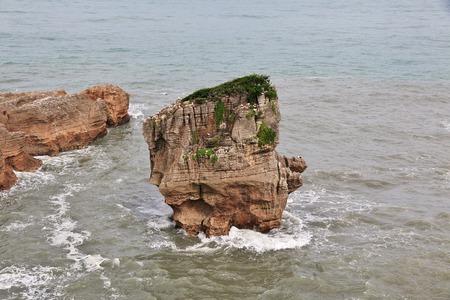 Punakaiki national park on South island, New Zealandの写真素材