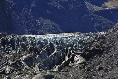 Fox Glacier on south island, New Zealandの写真素材