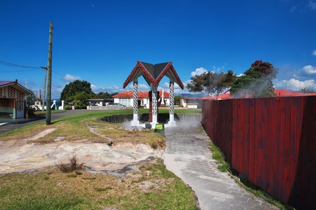 Rotorua city by the lake, New Zealandの写真素材