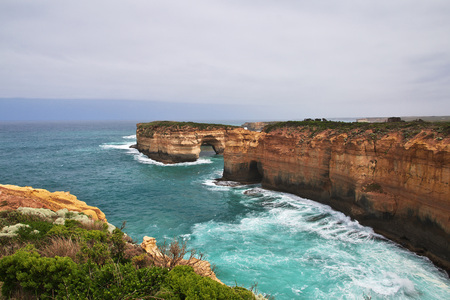 Great ocean road, Indian ocean, Australiaの写真素材