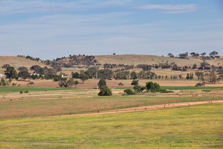The road is in a rural location, Australiaの写真素材