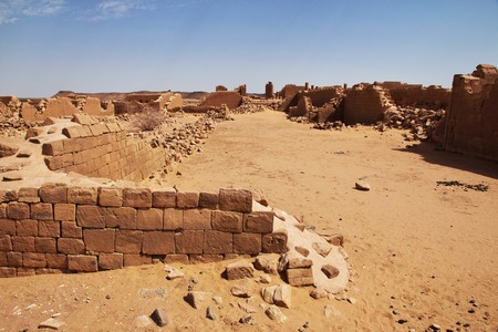 Kingdom Kush - the ruins of the Temple in the desert of the Sudanの写真素材