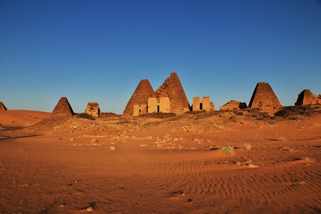 The ancient pyramids of Meroe in Sudan's desert