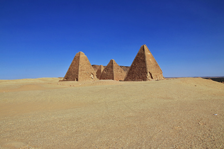 Pyramids of the ancient world in Sudanの写真素材