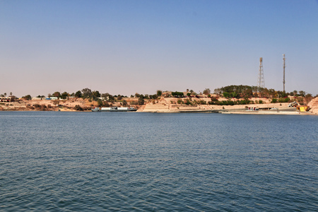 Nasser lake in Egypt, Africaの写真素材