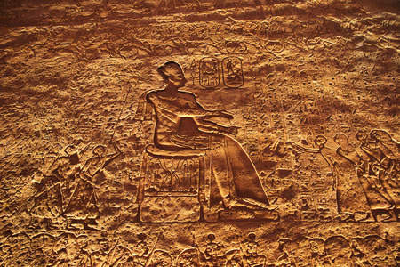 Temple in Abu Simbel, Egyptの写真素材
