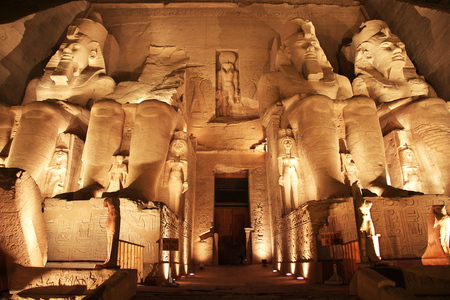 Temple in Abu Simbel, Egyptの写真素材