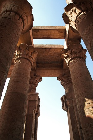 Temple of Kom-Ombo on the Nile river in Egyptの写真素材