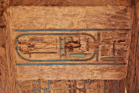 The temple of Medinet Habu in Luxor, Egyptの写真素材