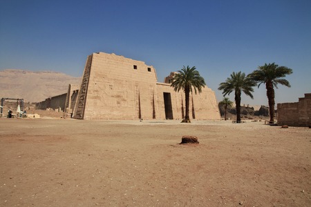 The temple of Medinet Habu in Luxor, Egypt