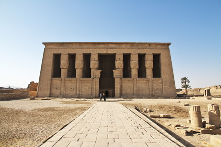 Ancient temple Hathor in Dendera, Egyptの写真素材