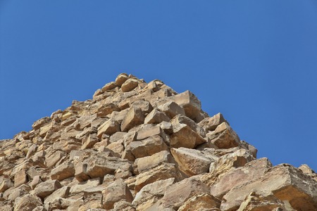 Pyramids in Dahshur, Sahara desert, Egyptの写真素材