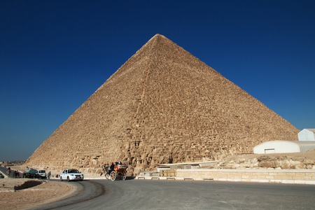 Great pyramids of ancient Egypt in Giza, Cairo