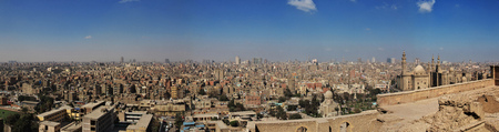 The ancient citadel in Cairo center, Egyptの写真素材