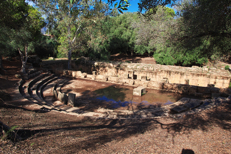 Tipaza Roman ruins of stone and sand in Algeria, Africaの写真素材