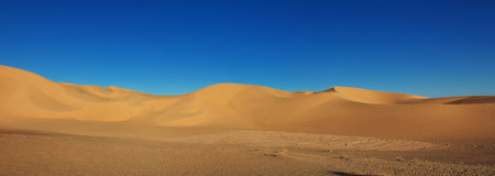 Dunes in the Sahara desert in the heart of Africaの写真素材