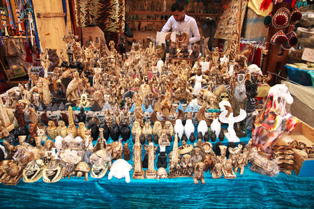 Luxor, Egypt - 01 Mar 2017. Local market in Luxor cityのeditorial素材