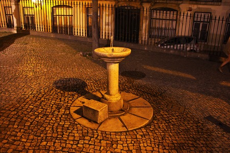 The fountain in Lisbon city, Portugalの写真素材