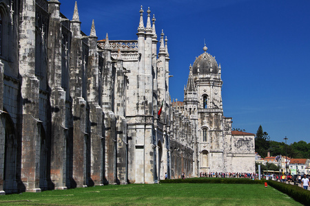 The ancient monastery in Belem, Portugalの写真素材