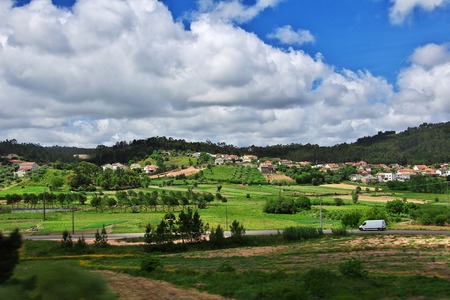 Hills and valleys in Portugalの写真素材