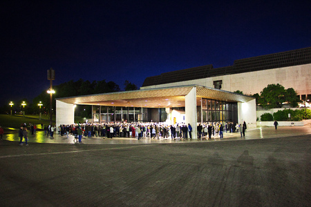 The church in Fatima city, Portugalの写真素材