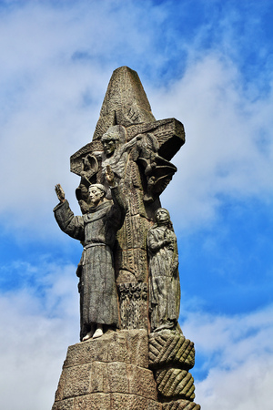 The monument in Santiago de compostela, Spainの写真素材