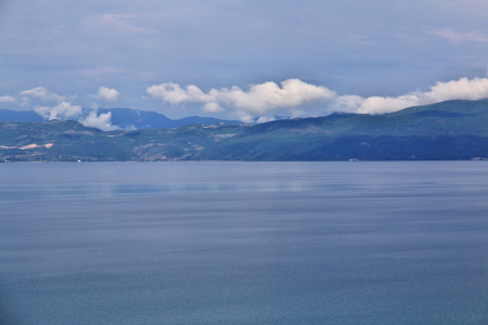 Lake Orchid in Macedonia, Baslkansの写真素材