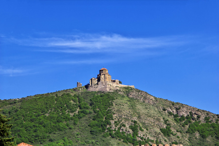 The old church in Jvari, Georgiaの写真素材