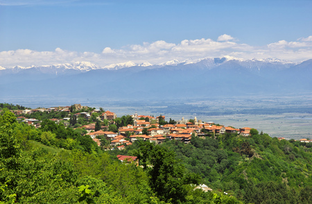 The view on Signagi and Alazani valley, Georgia