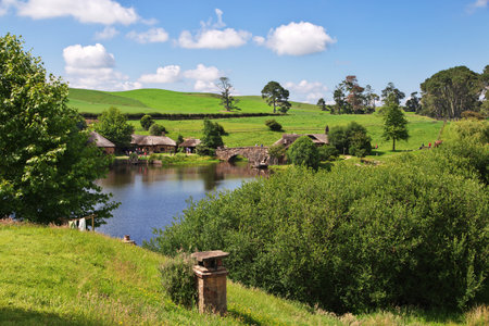 Hobbiton, New Zealand - 15 Dec 2018. Hobbiton is theme Park in New Zealand.