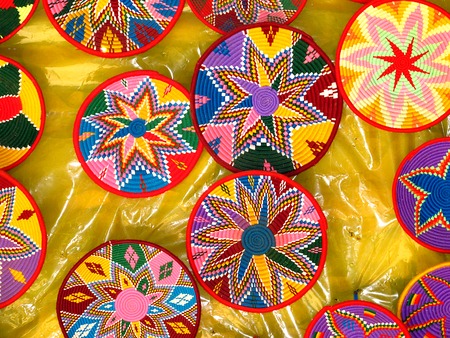 National plates in Axum city, Ethiopiaの写真素材