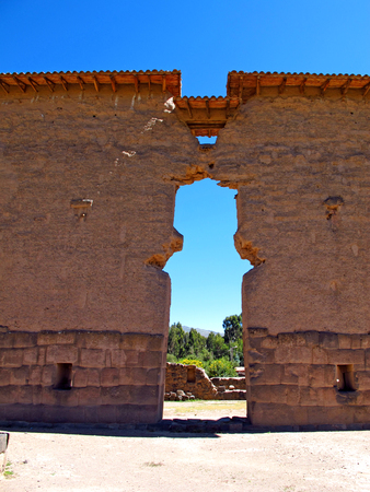 Ruins of Inca city on Altiplano, Peruの写真素材