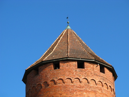 Medieval Turaida castle in Latvia countryの写真素材