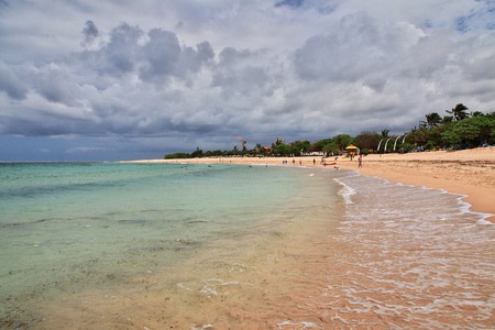 The beach of Nusa Dua, Bali, Indonesiaの写真素材
