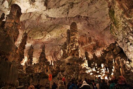 Postojna Caves in mountains of Sloveniaの写真素材
