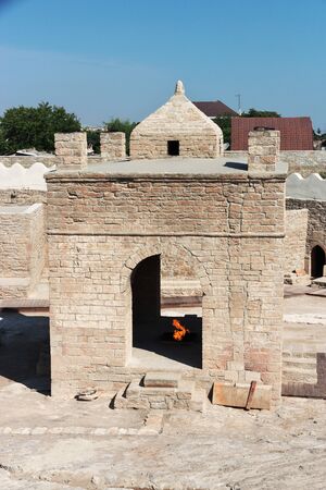 The zoroastrian fire temple Ateshgah, Azerbaijanの写真素材