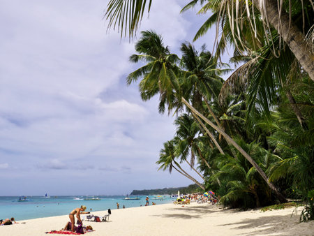 Boracay, Philippines - 04 Mar 2012. The beach on Boracay island, Philippinesのeditorial素材