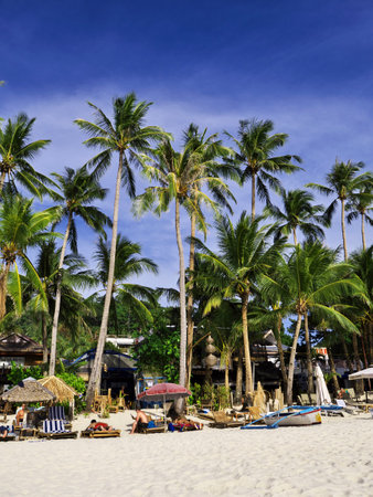 Boracay, Philippines - 06 Mar 2012. The beach on Boracay island, Philippinesのeditorial素材