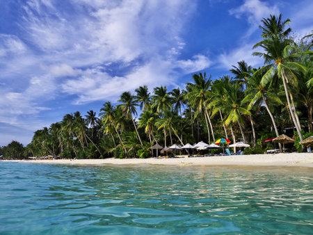 Boracay, Philippines - 04 Mar 2012. The beach on Boracay island, Philippinesのeditorial素材