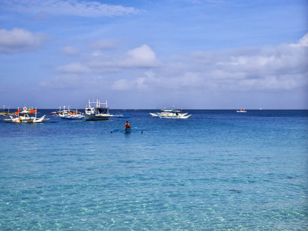 Boracay, Philippines - 06 Mar 2012. The beach on Boracay island, Philippinesのeditorial素材