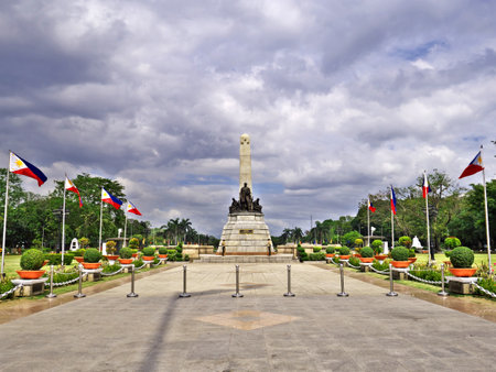 Manila, Philippins - 06 Mar 2012. The monument in Manila city, Philippinesのeditorial素材