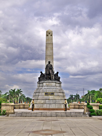 Manila, Philippins - 06 Mar 2012. The monument in Manila city, Philippinesのeditorial素材