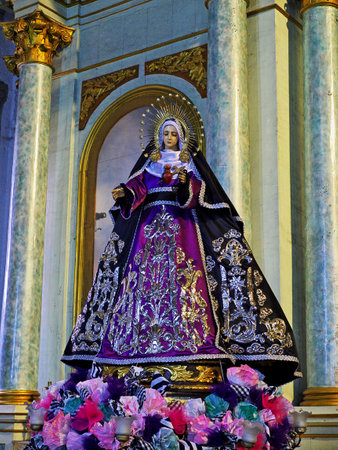 Manila, Philippins - 06 Mar 2012. The cathedral in Manila city, Philippinesのeditorial素材