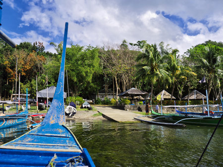 Taal, Philippines - 07 Mar 2012. The lake close Taal volcano, Philippinesのeditorial素材