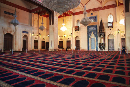 Beirut, Lebanon - 30 Dec 2017. The mosque in Beirut city, Lebanonのeditorial素材