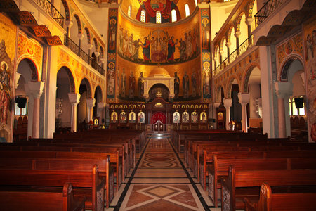 Jounieh, Lebanon - 31 Dec 2017. The church in Jounieh, Lebanonのeditorial素材
