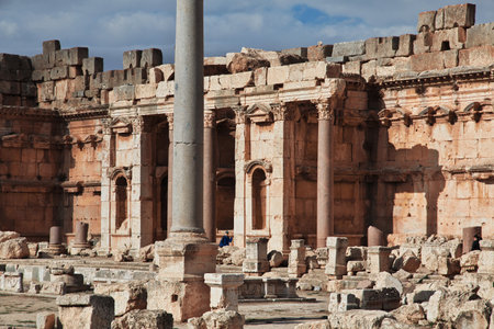 Baalbek, Lebanon - 31 Dec 2017. Ancient ruins of Baalbek, Lebanonのeditorial素材