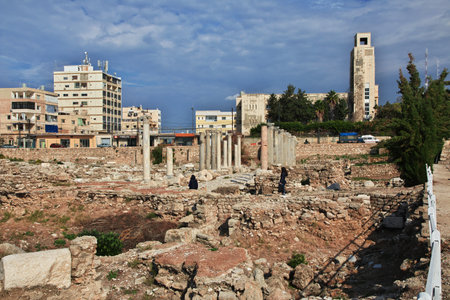 Tyre, Lebanon - 03 Jan 2018. Roman ruins in Tyre (Sour), Lebanonのeditorial素材